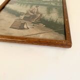 Painting from the 1900s, glass frame