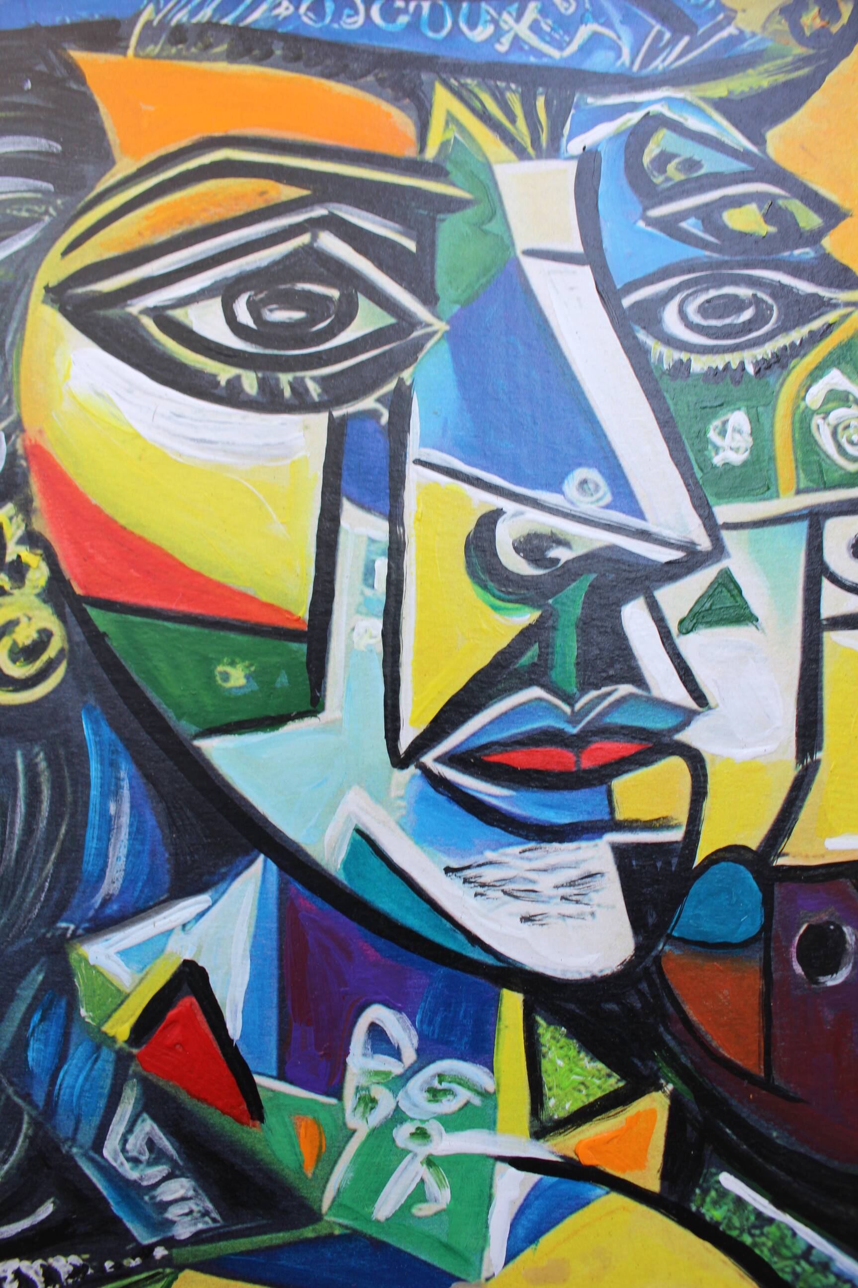1970s Cubist Oil Painting