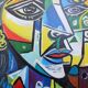 1970s Cubist Oil Painting