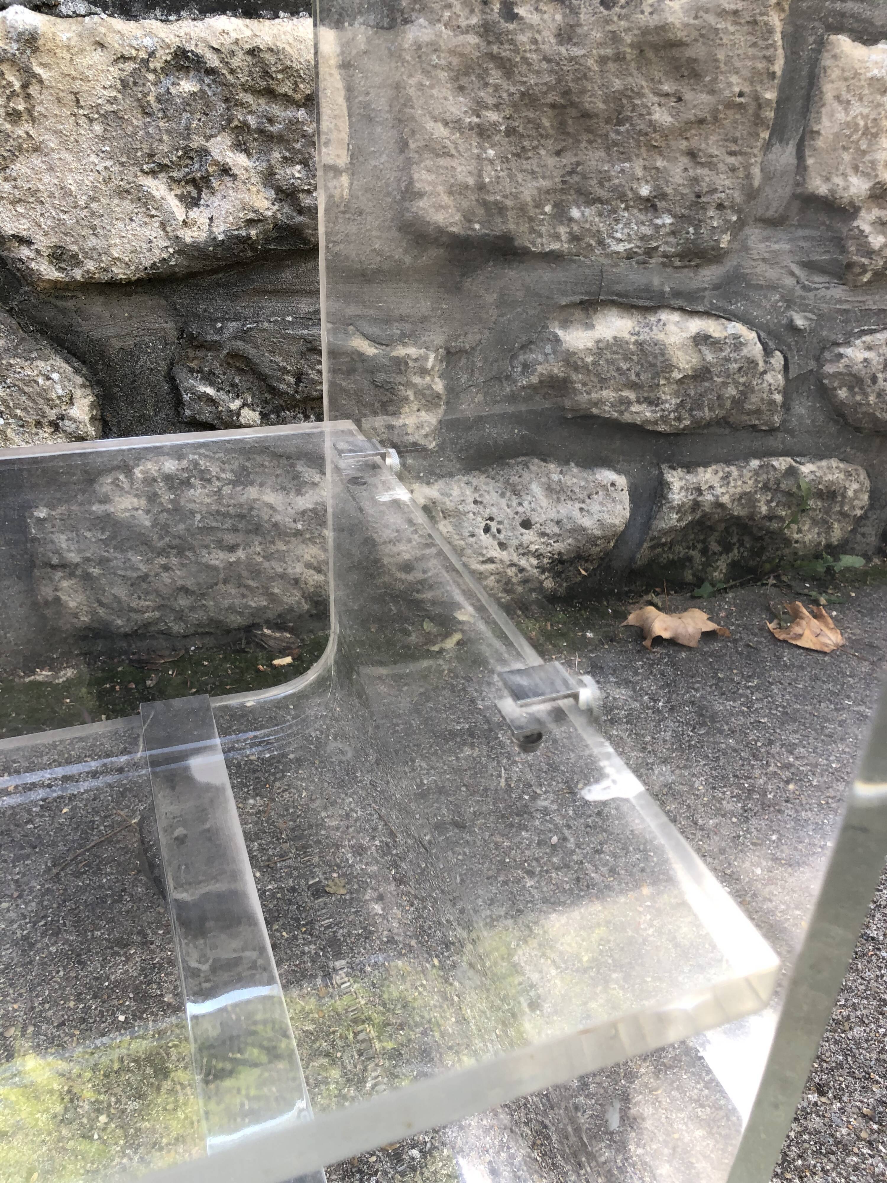 Plexiglass coffee table 1970