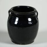 Hú - Pot à confit chinois émaillé noir n°7