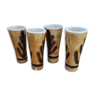 4 tasses/mazagrans/mugs collection Palmyre de MBFA Pornic