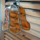 Applique vitraux plastique ambre fleur