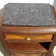 Art Deco bedside in solid walnut and walnut bramble, 1930's