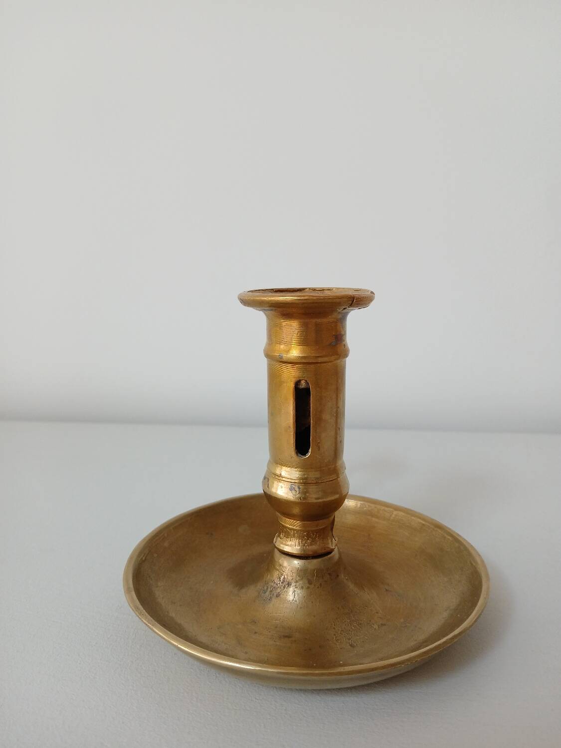 Set of 2 brass cellar rat candlesticks