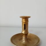 Set of 2 brass cellar rat candlesticks