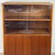 Teak furniture — sliding display cabinet + drop-down door