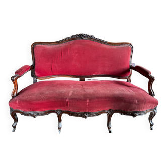 Louis XV style 3-seater sofa