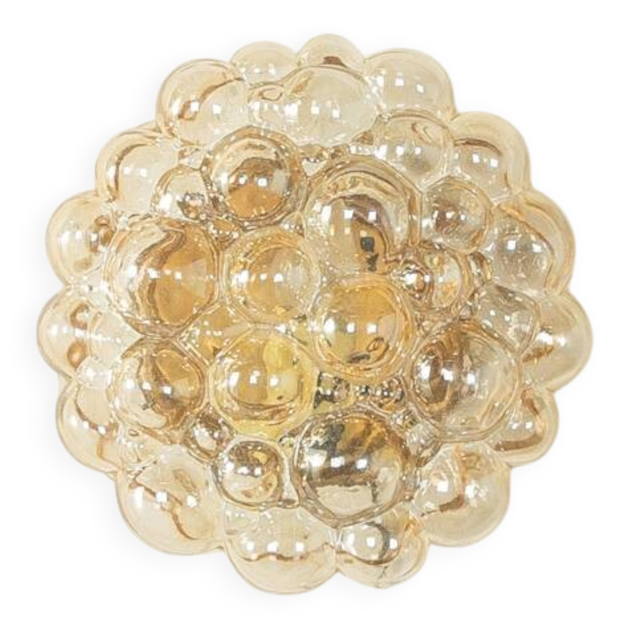 Doria Leuchten wall or ceiling lamp, Space Age, bubble glass, 1970s