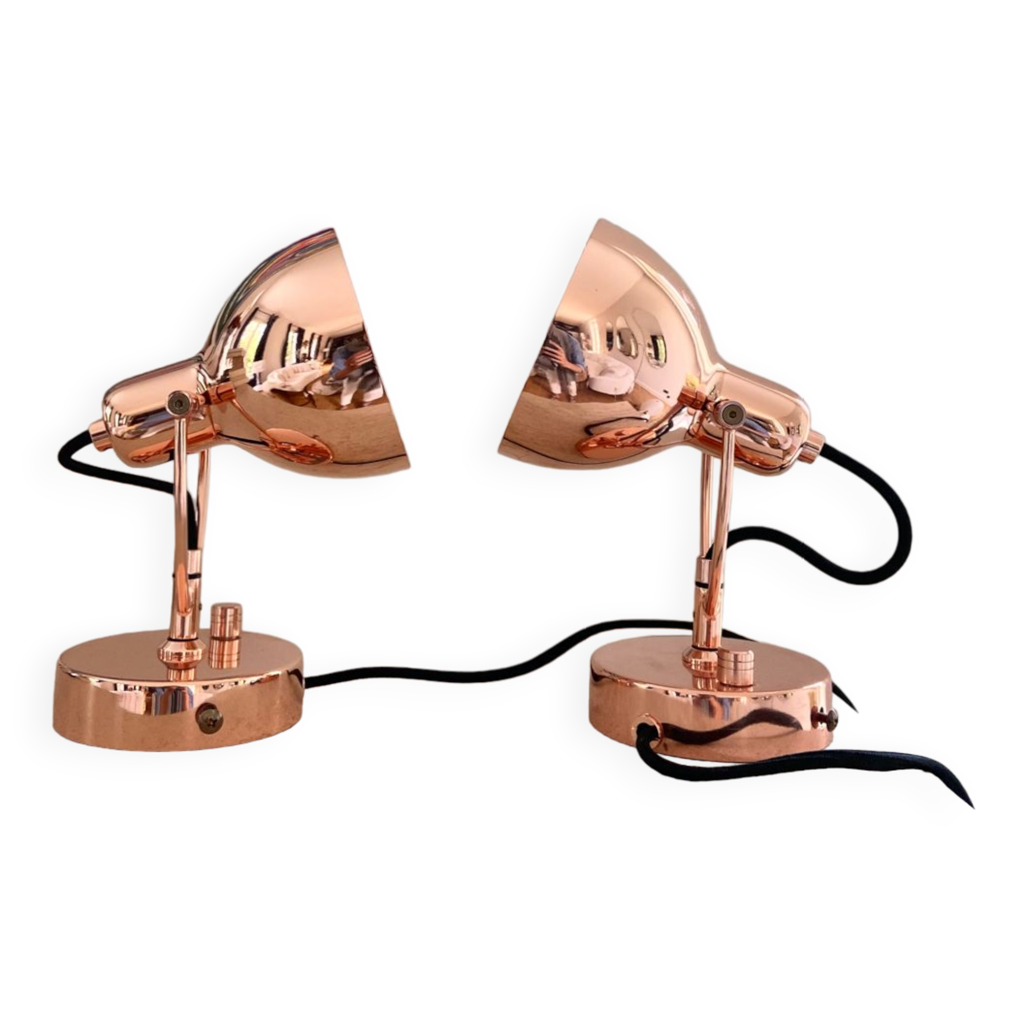 Pair of copper wall sconces