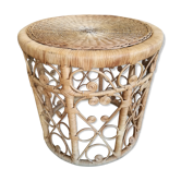 Peacock rattan sofa table or end