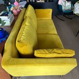 Canapé 3 places LaRedoute velours jaune
