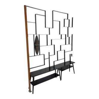 1960's art wall unit or room divider with sculpture by Jelínek