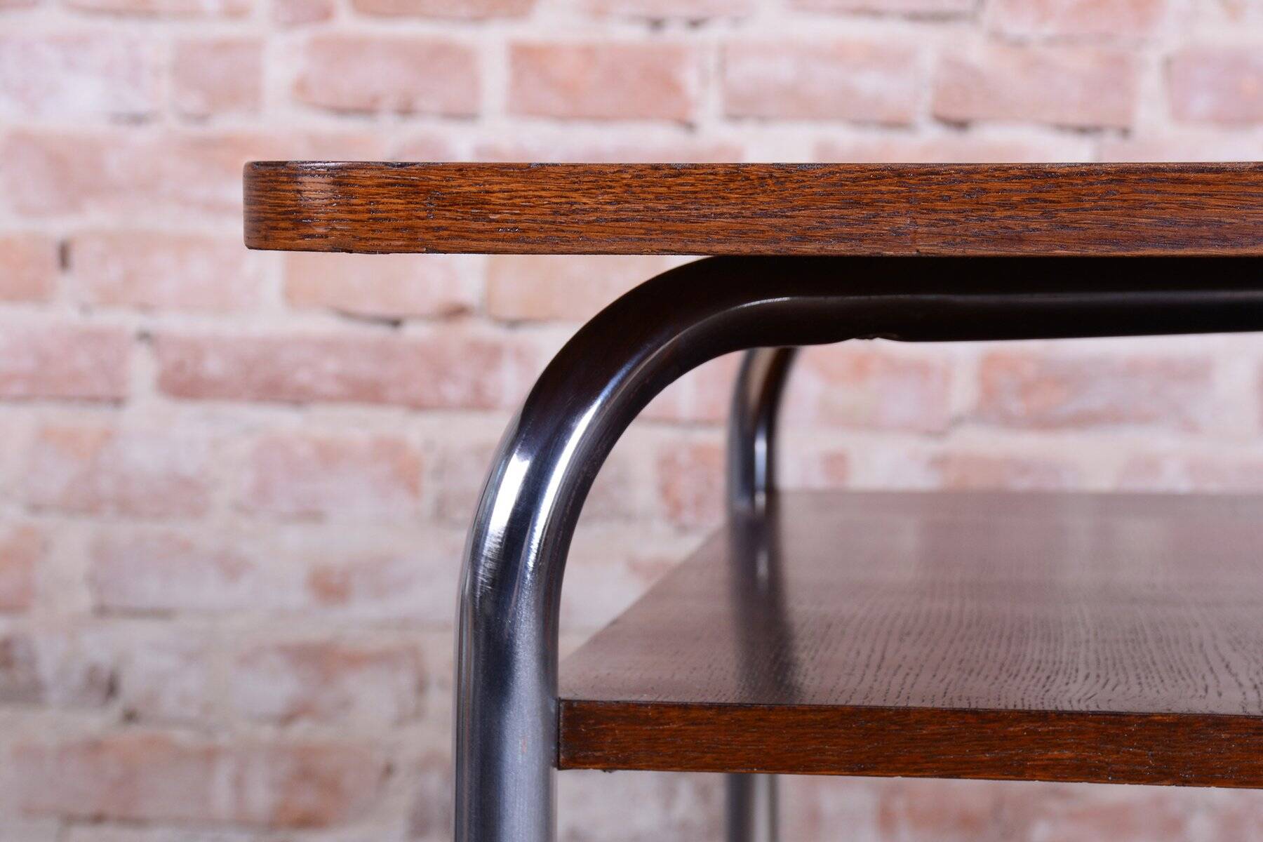 Bauhaus Table in Oak by Vichr a Spol, 1940s
