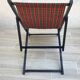 Folding deck chair WOOD and CANVAS Vintage