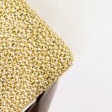 Fauteuil vintage vert en tissu à motifs modernes du milieu du siècle, années 1970, Pologne