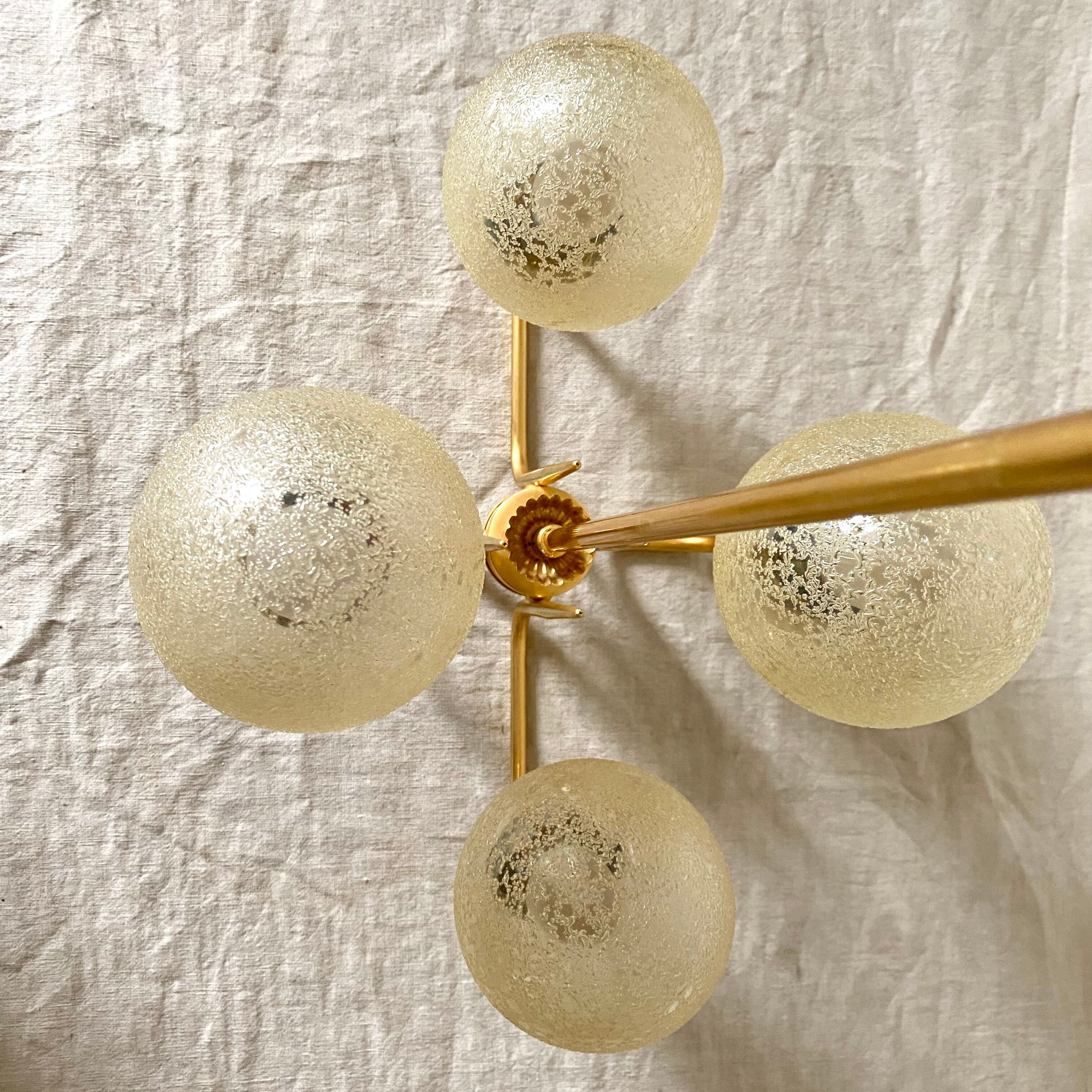 Vintage chandelier design amber globes