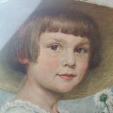 Portrait of a child with a bouquet