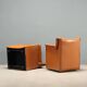 Laurianetta armchairs B&B Italia, vintage design by Afra & Tobia Scarpa, 1980s.