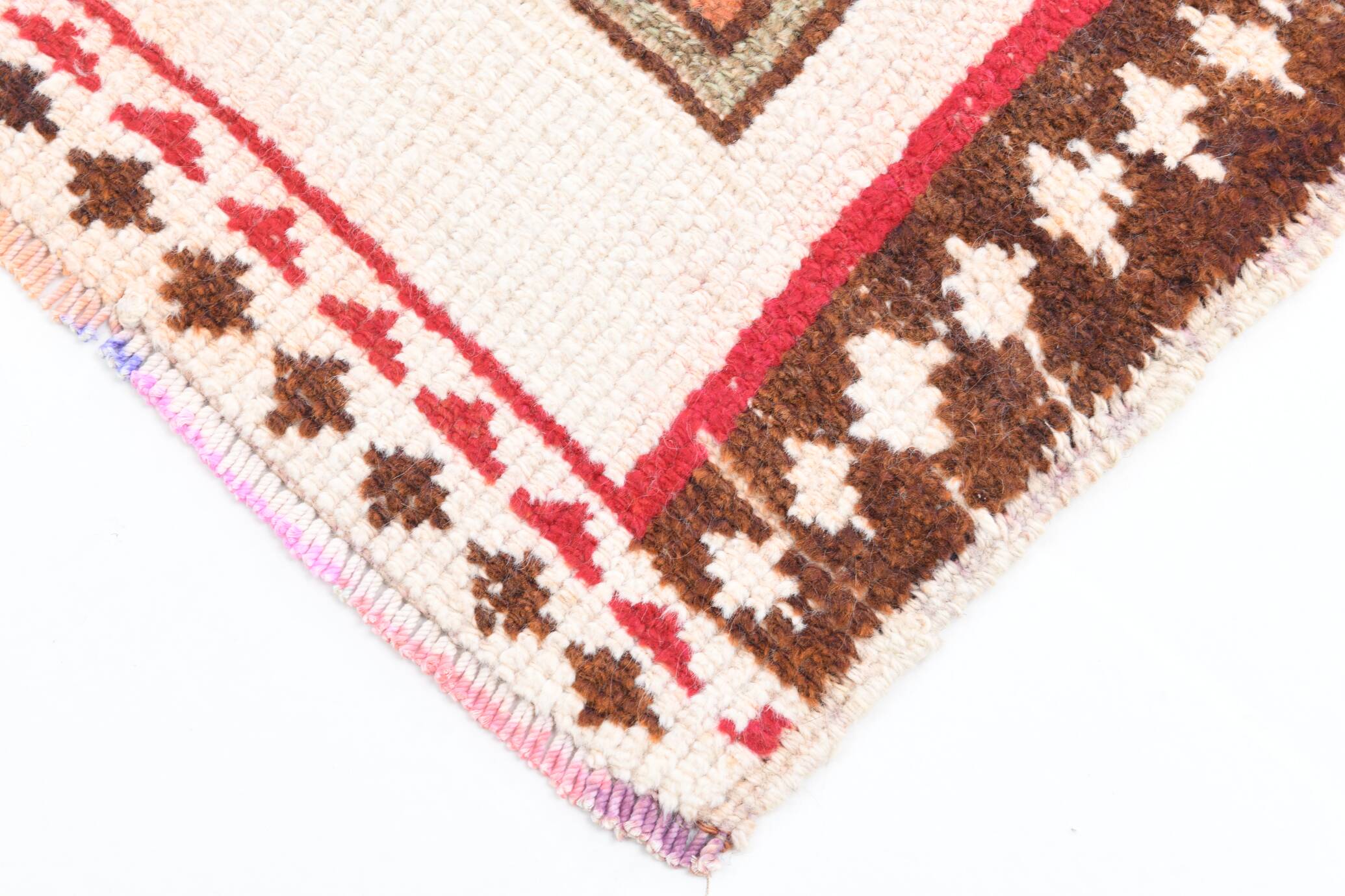 Red & Brown Oriental Persian Runner Rug, 84x334Cm
