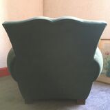 Pair of club armchairs with mustache