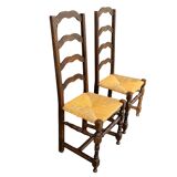 Set of 2 solid wood chairs