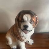 Large ceramic St Bernard dog