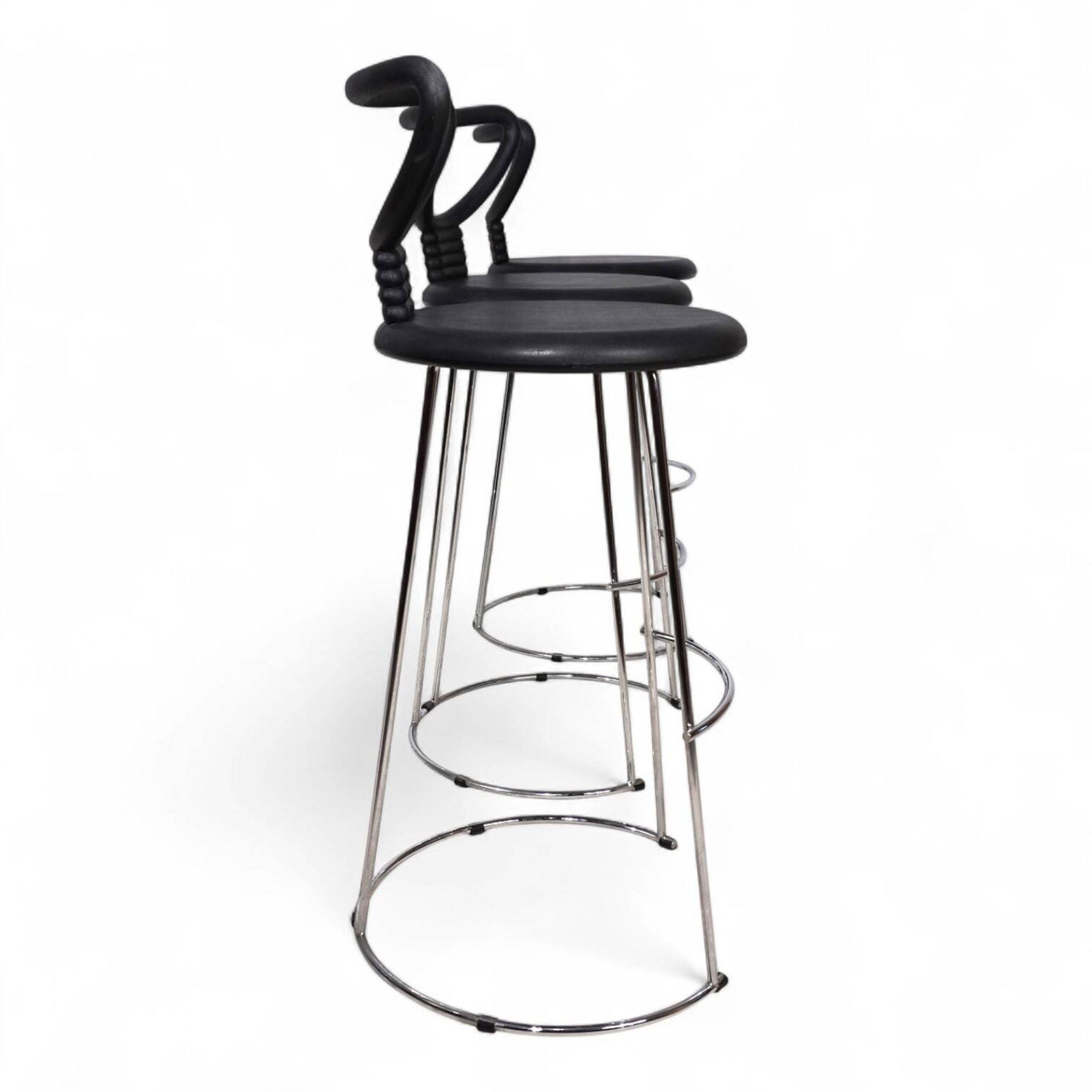 Fasem Italia 3-piece set of postmodern bar stools by Nobu Tanigawa, 1990