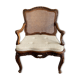 Regency canned armchair in carved walnut