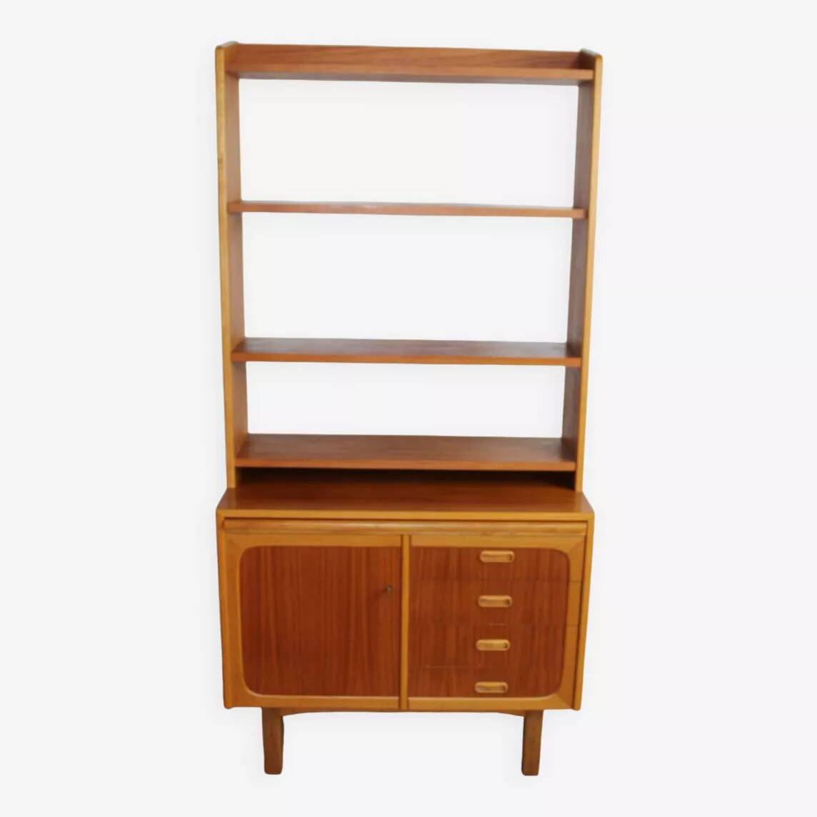 Vintage multifunctional Scandinavian teak bookshelf – Denmark – 1960s
