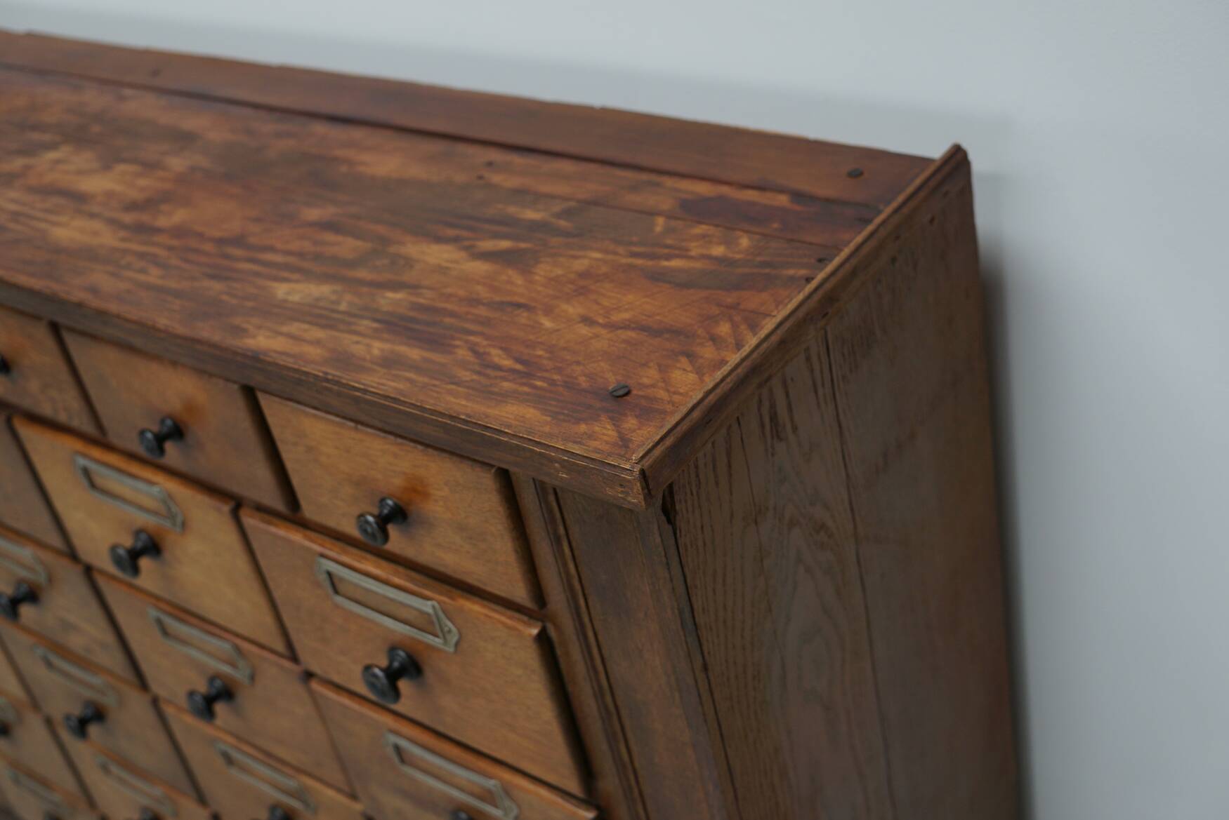 Antique Large German Oak Apothecary / Pharmacy Cabinet, 1920/1930s