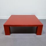 Red laquered coffee table