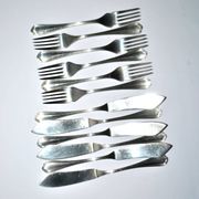 Christofle Spatours 12-piece fish cutlery set: 6 forks + 6 fillet knives