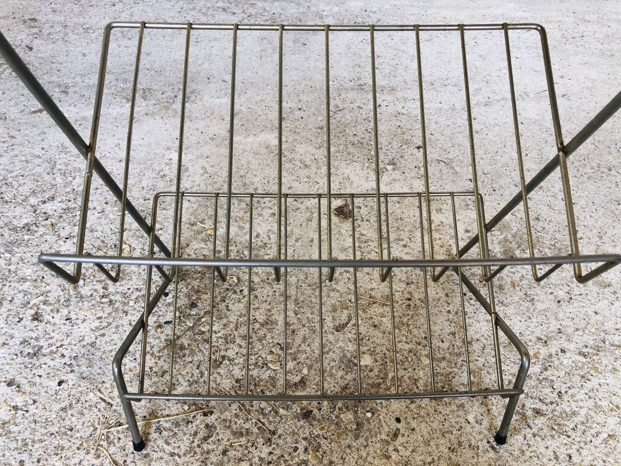 Side table / storage for vinyl top faux leather vintage 60s