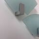 Pair of vintage sandblasted glass wall lights, Italy 1980s