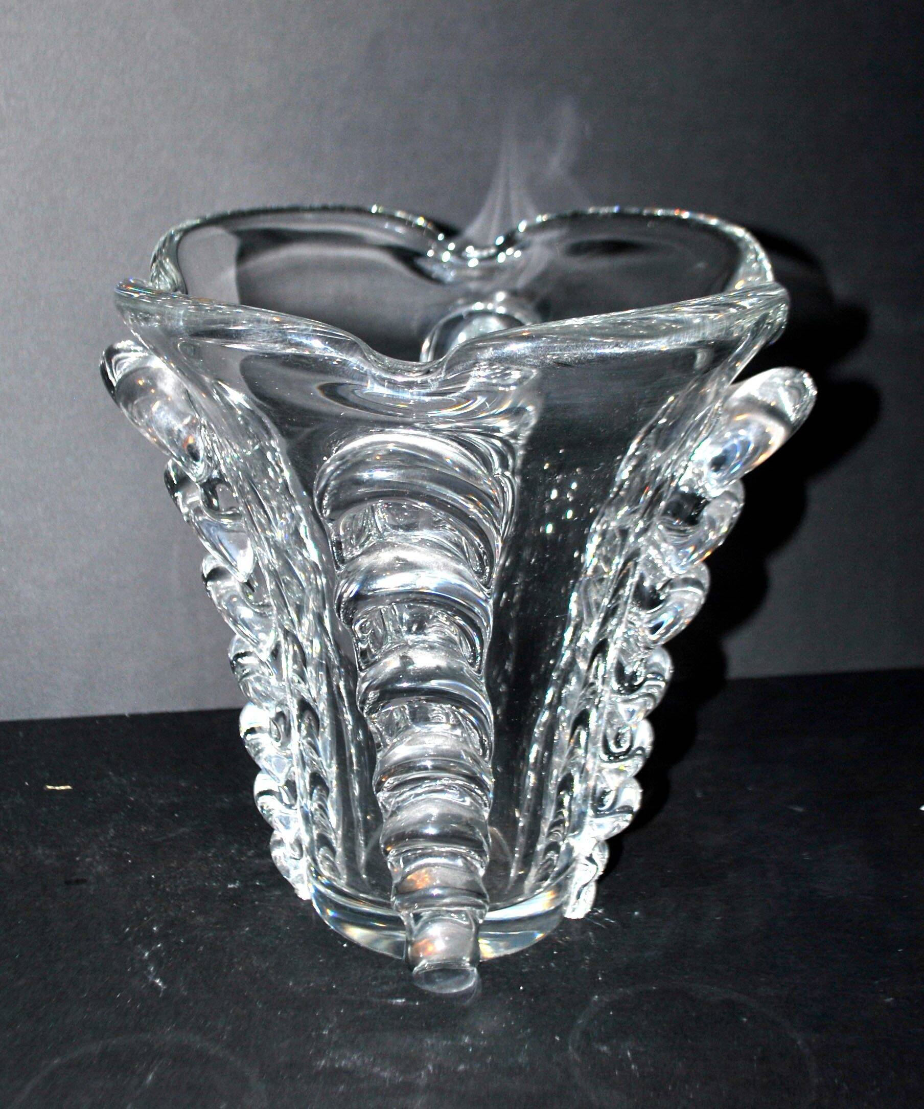 Vintage Vallerysthal crystal vase