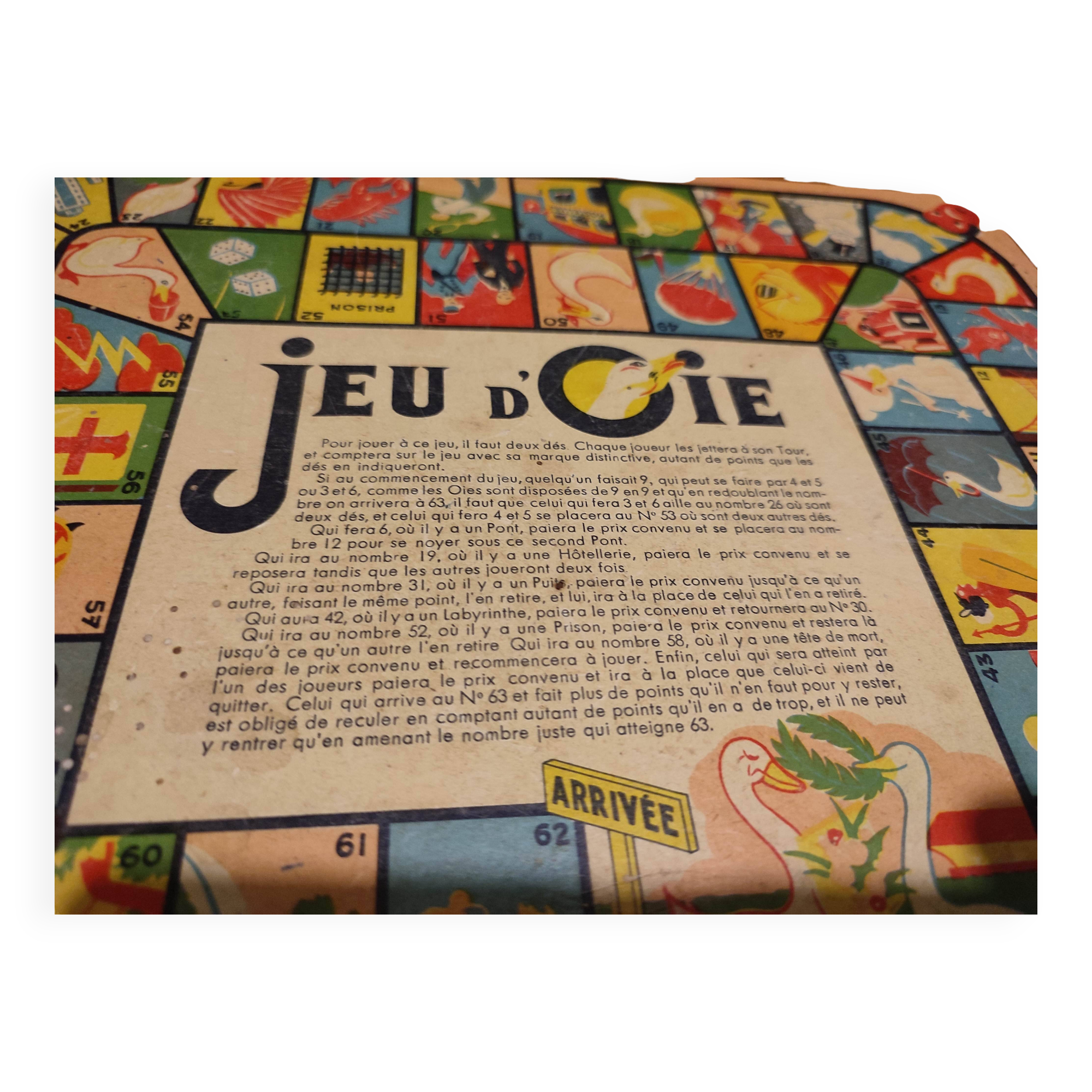 Antique Wooden Multi-Game Box - Ludo - Game of the Goose - Checkers