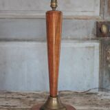 Art deco wooden lamp base, vintage wooden lamp, table lamp