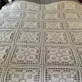 Vintage handmade crochet bedspread
