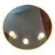 Round illuminated wall mirror Gedy Space Age yellow – Italy, 1970s