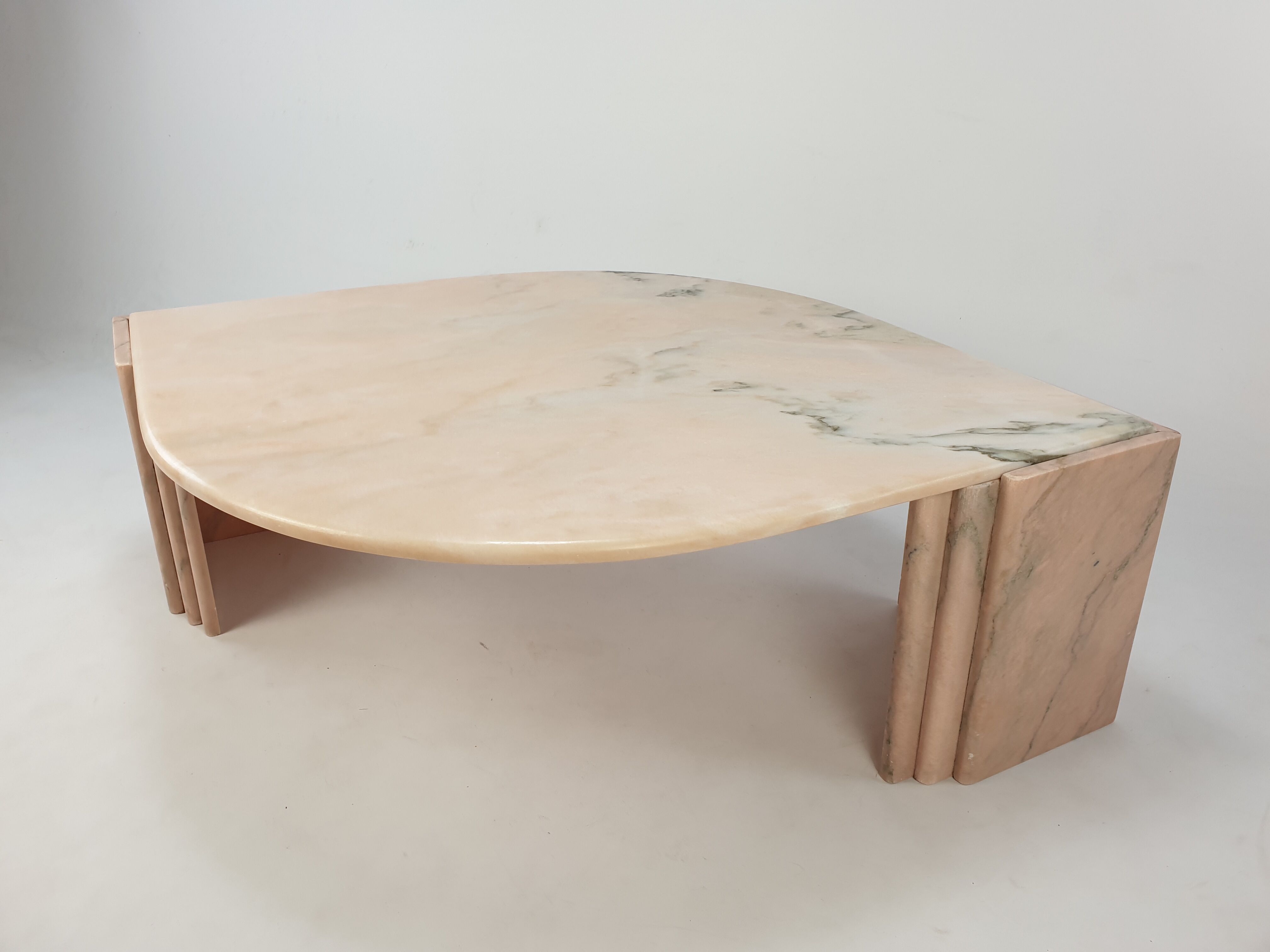 Mid-century italian marble coffee table, 1980s