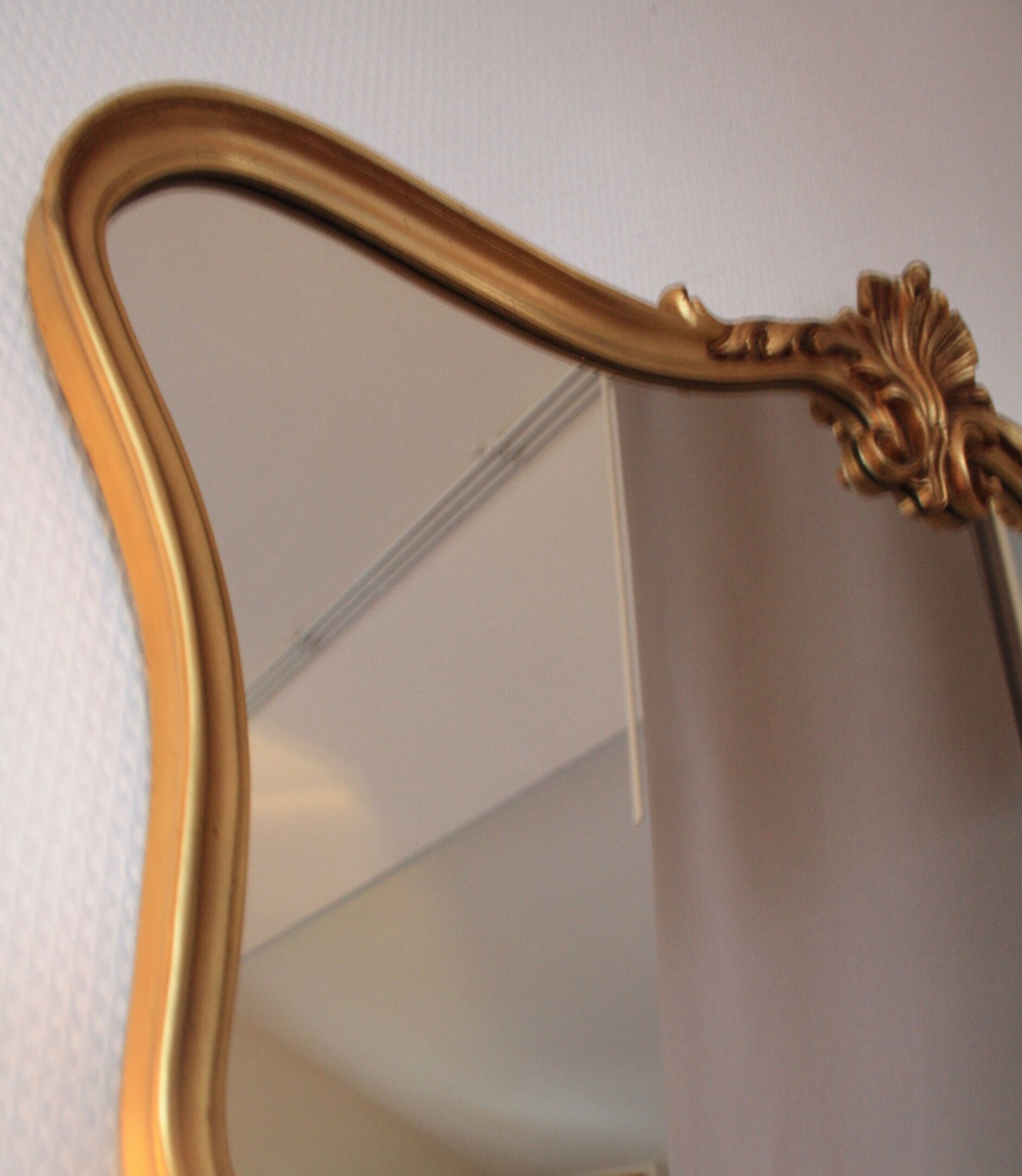 Golden wooden mirror, 100cmx67cm