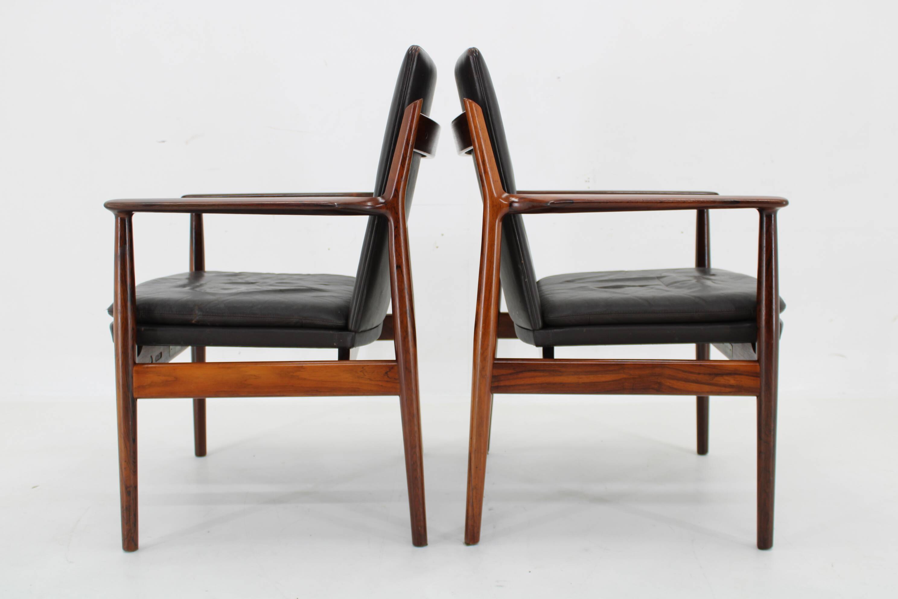 1960s Pair of Arne Vodder 431 Armchairs by Sibast Mobler, Denmark