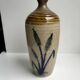 Bottle / soliflore in stoneware artisanal pottery signed "La Roquebrou" 70s