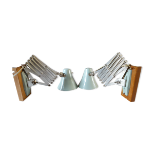 Paire d'appliques accordéon