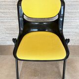 6 back chairs Emilio Ambasz & Giancarlo Peretti, yellow armchair