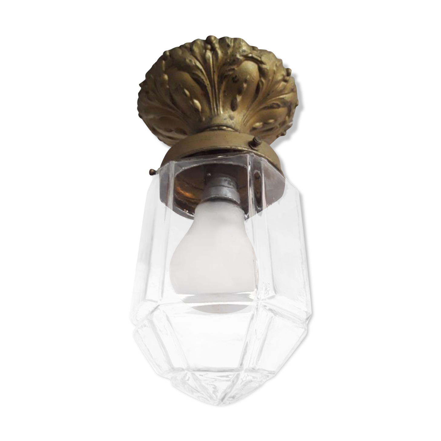 Brass and Napoleon III glass