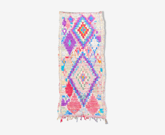 Tapis marocain Boucherouite - 205x80cm