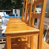 3 solid oak chairs