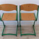 Paire de chaises traîneau
